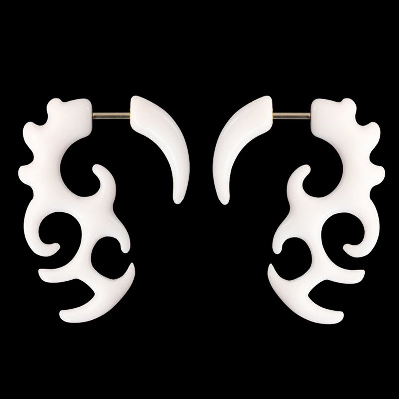 1 Paar Acryl Fake Plug Tunnel Faux Ohr Taper Messgeräte Twist Wing Ohrstecker Cheater Keil Expander Piercing Körperschmuck