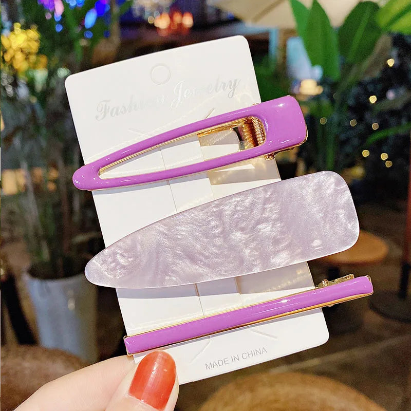 Neue 3 stücke Set Mode Acryl Haar Clip Für Frauen Koreanische Trendy Geometrische Haar Berrettes Mädchen Haar Zubehör Hairgrip Großhandel