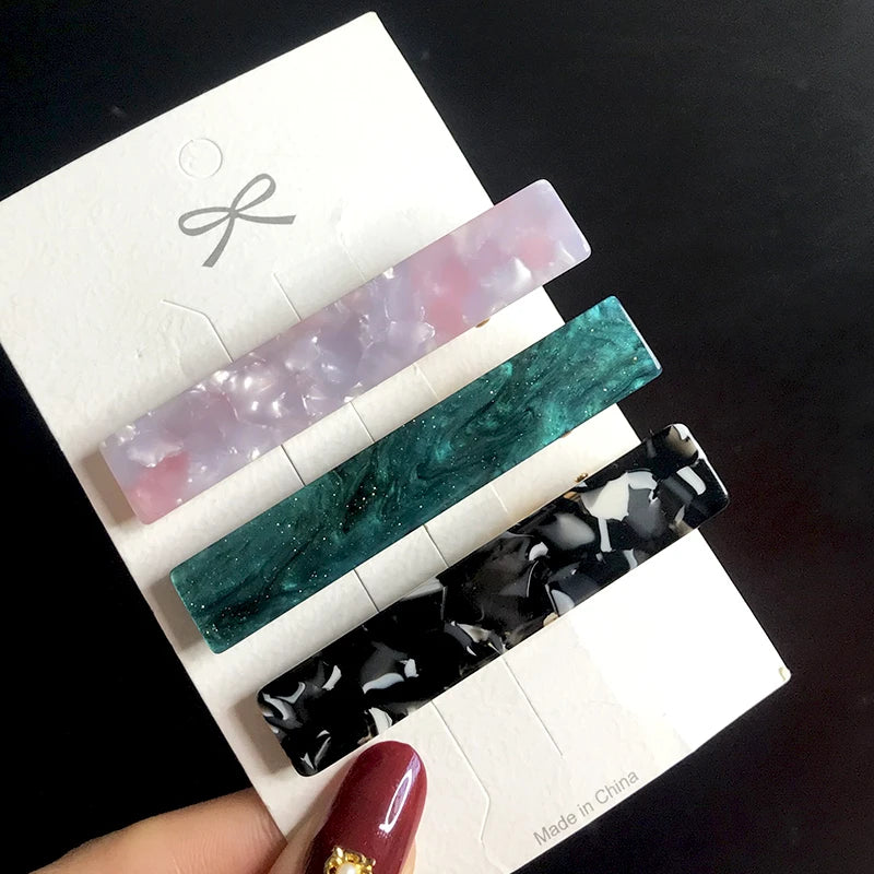 Neue 3 stücke Set Mode Acryl Haar Clip Für Frauen Koreanische Trendy Geometrische Haar Berrettes Mädchen Haar Zubehör Hairgrip Großhandel