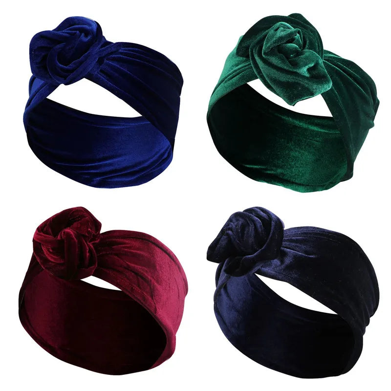 2022 neue Mode Frauen falten Eisendraht Stirnband böhmischen Mädchen Kreuz Turban Bandanas drucken Haar bänder Haarschmuck