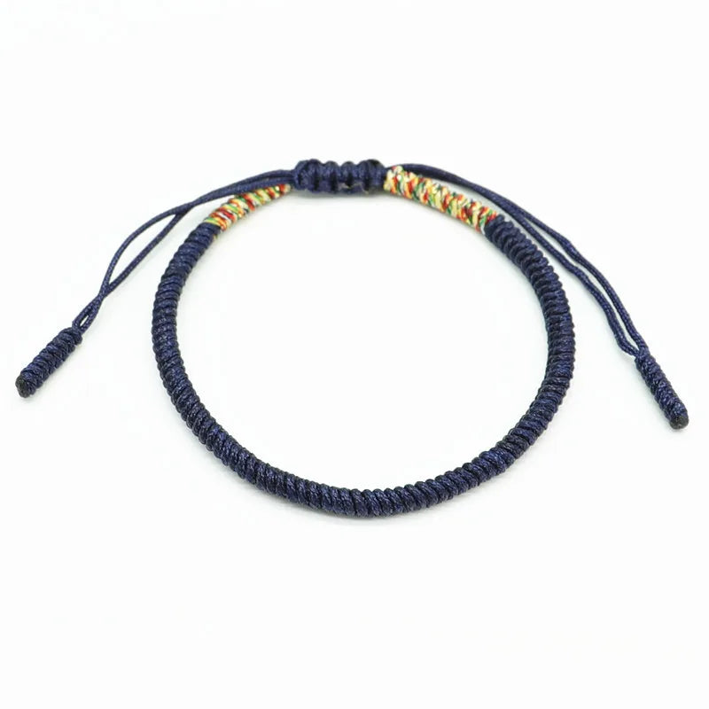 Mehrfarbiges Fadenarmband, tibetischer Buddhismus, Liebe, Glücksbringer, tibetische Armbänder und Armreifen für Damen und Herren, handgefertigtes Knotenseil