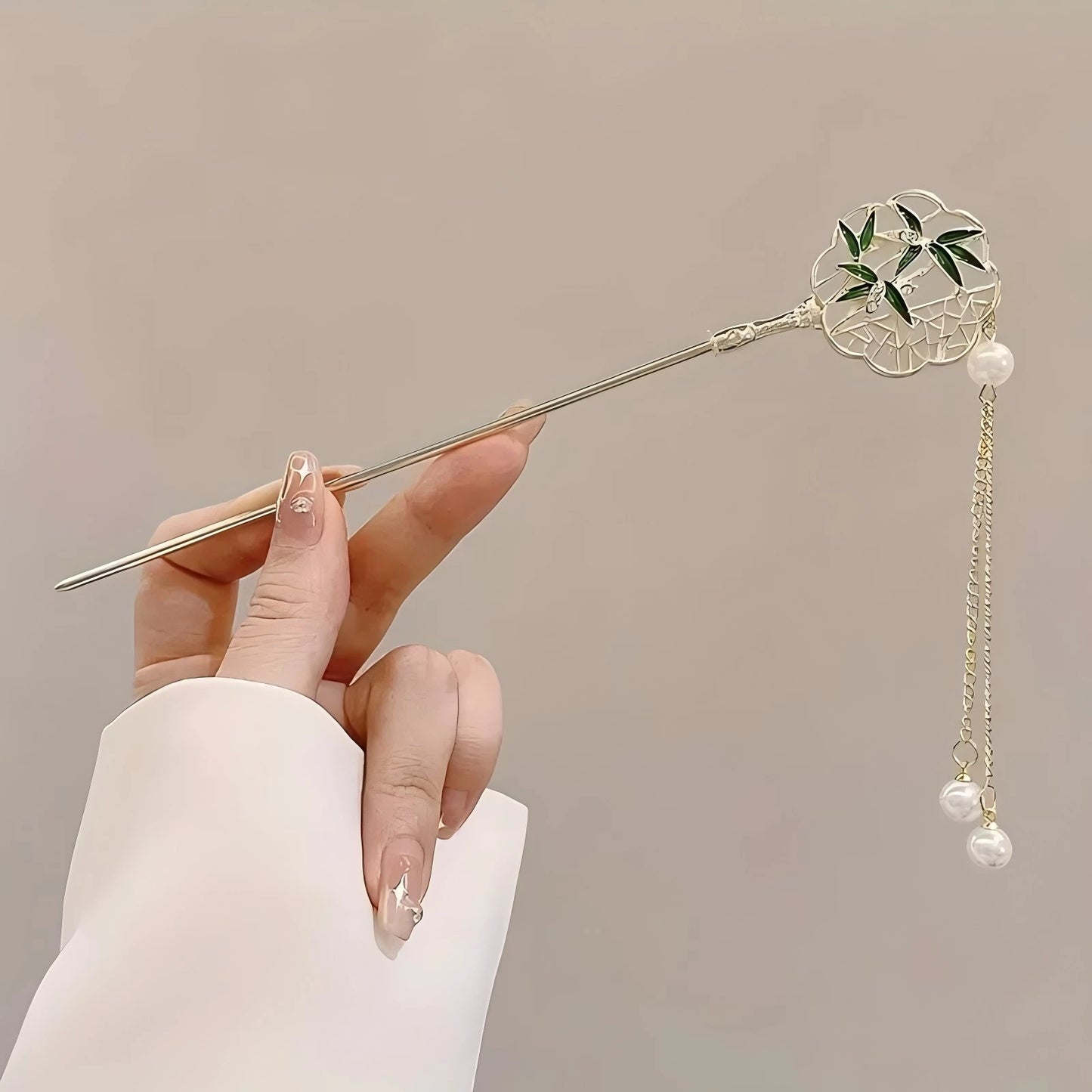 Elegante chinesische Stil Haarspange Quaste Haarstab traditionelles Blumenmuster Frisur Zubehör Frauen Schmuck Haarnadel Haarnadel