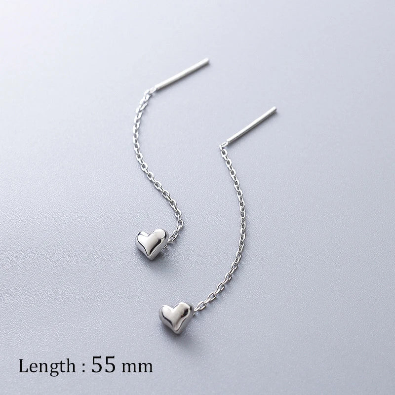 Einfache Stil Box Kette Quaste Drop Ohrringe Für Frauen Lange Baumeln Ohrring Piercing Linie Zubehör Dünne Mini Trendy Ohr Schmuck