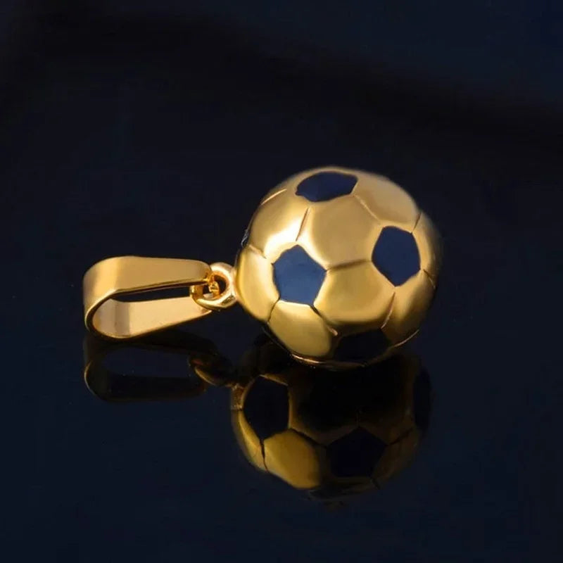 Sportprodukt Fußball-Halskette mit Edelstahl-Kette Halskette Fußball-Jungen-Geschenk-Halskette für Männer