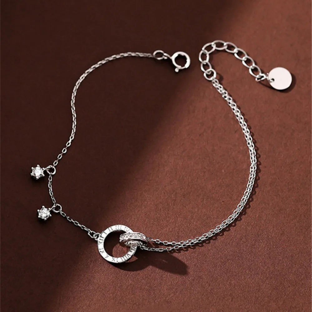 Trumium neue s925 Sterling Silber Armbänder für Frauen römische digitale Armband weibliche Retro-Stil Luxus Schmuck Mädchen Geschenke