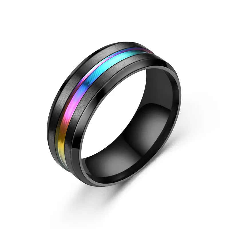 Mode 8mm männer Schwarz Wolfram Hochzeit Band Ringe Schwarz Nut Abgeschrägte Kante Verlobungsring für männer Valentinstag geschenke Schmuck