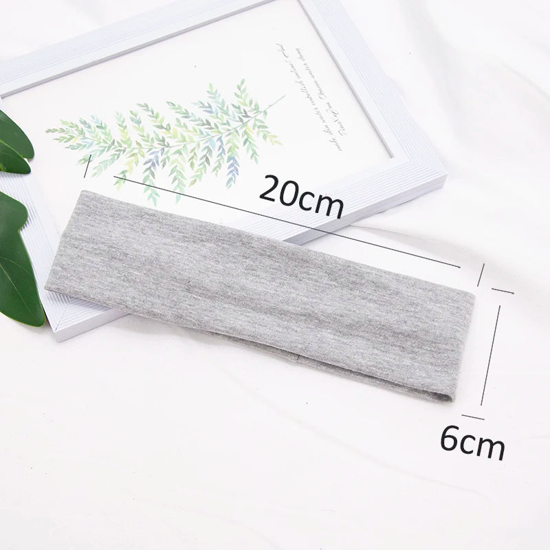 Elastisches Baumwoll-Haarband, modische Stirnbänder für Damen und Herren, solide Laufen, Fitness, Yoga, Haarbänder, Stretch, Make-up, Haar-Accessoires