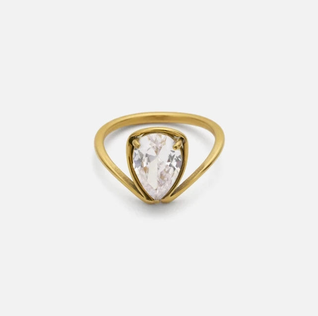 DASEIN Sommer Neue Gypsy Lines Einzigartige Zirkon Ring für Frauen 18k Gold Überzogene Edelstahl Minimalistischen Tänzerin Schmuck Ringe set