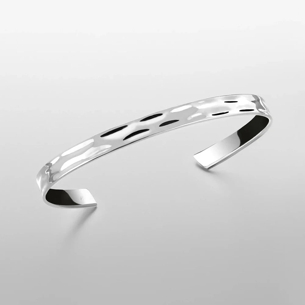 ELANDIS Herrenschmuck Edelstahl C-Form Design 6MM breiter Armreif Einfaches Punk-Armband Partygeschenk Großhandel Hersteller