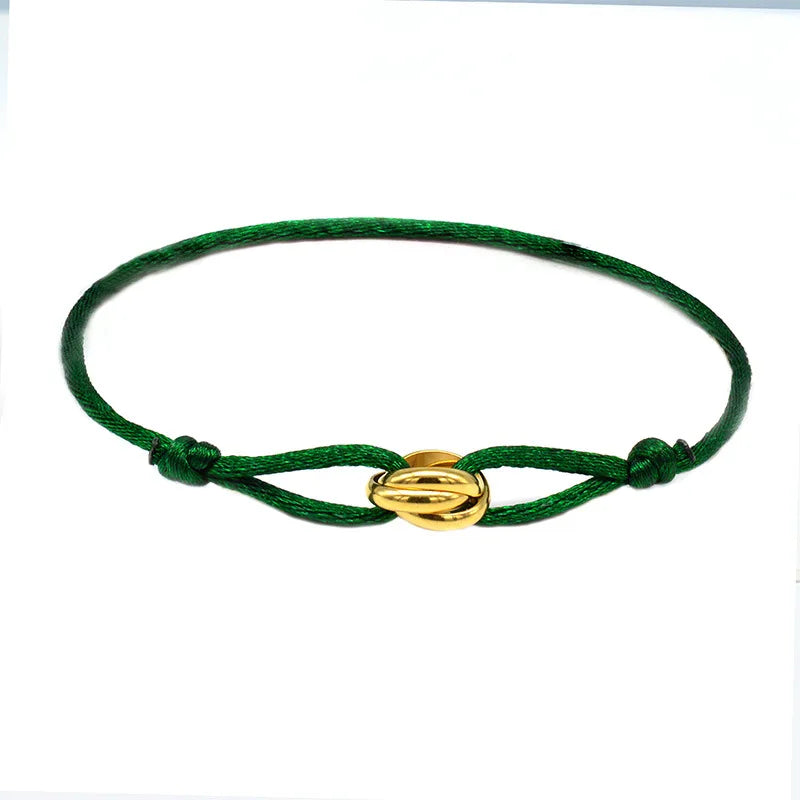 Glücksperlen-Armband für Paare, Freundschaft, Edelstahlringe, verstellbar, wasserdicht, Liebhaber-Armband für Damen und Herren, Schmuck