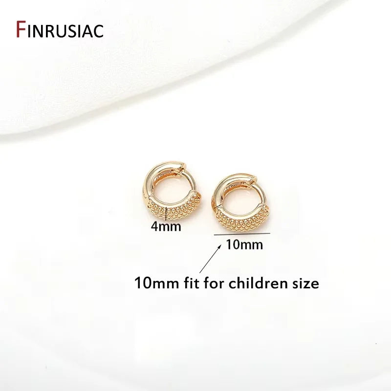 Neue trendige echte vergoldete runde Creolen für Frauen Mädchen Damen große Creolen Gold Kreis Ring Ohrringe Party Geschenk