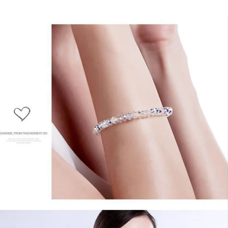 Neue Mode personal isierte Kristall Armband für Frauen vielseitige böhmische mehrfarbige Achat Perlen Yoga Armband Zegarek Damski