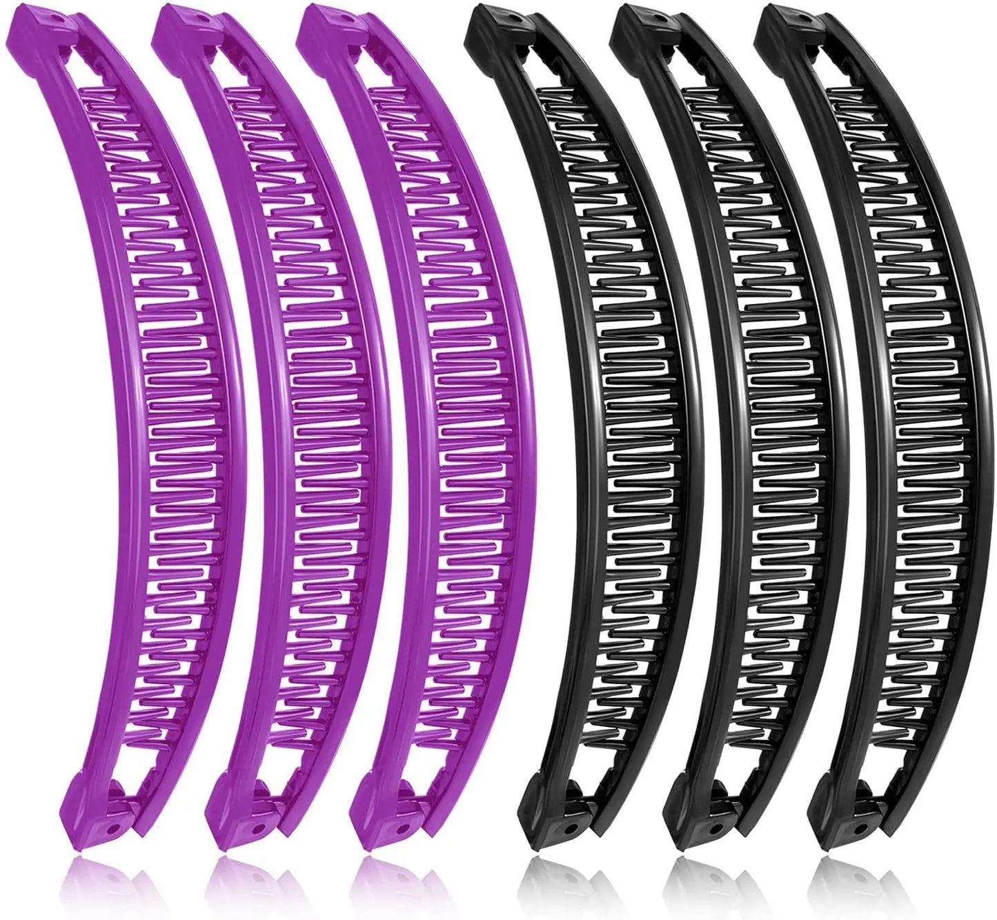 6 stück Haar Kämme Banana Haar Clip Grip Kamm Fischschwanz Pferdeschwanz Banana Clip Haar Clips für Frauen Haar Zubehör