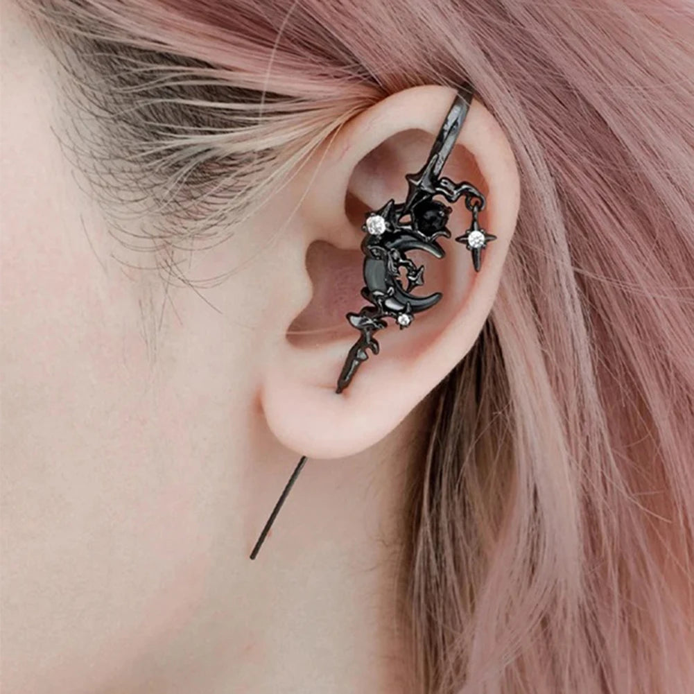 Neuartiger Stern-Mond-Ohrring, eleganter, modischer Ohrstecker für den täglichen Gebrauch, Ohrringe für Frauen, Ohrringe, Damenohrringe, Schmuck