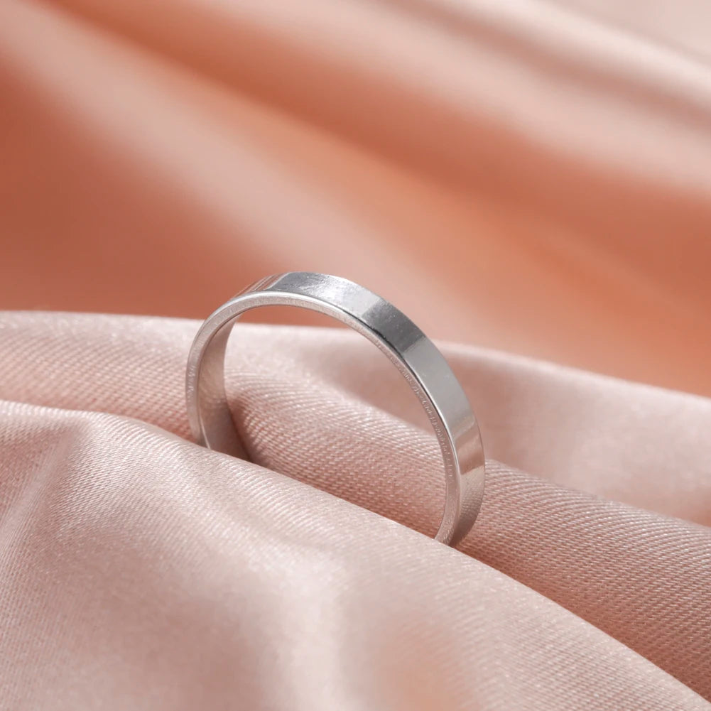 Dreamtimes Chic Einfache Runde Ehering Ringe Für Frauen Männer 3 Farben Edelstahl Engagement Weiblichen Ring Geschenke 2023 Schmuck