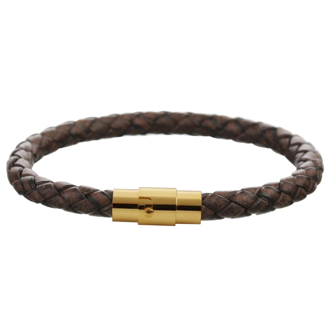 1pc 19/20/21/22cm Mode Design Woven Vintage Echtes Leder Seil Magnetische Schnalle männer armband Für Männer Schmuck Geschenke