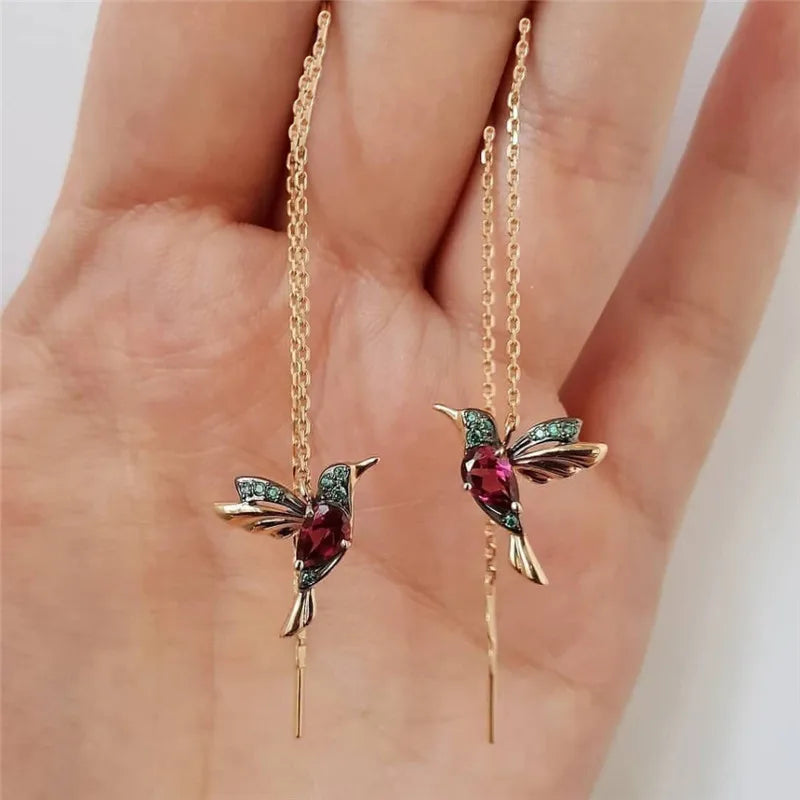 Kolibri Ohrringe für Frauen Mädchen elegante Quaste Charme baumeln Ohrring Modeschmuck Valentinstag Geburtstags geschenke
