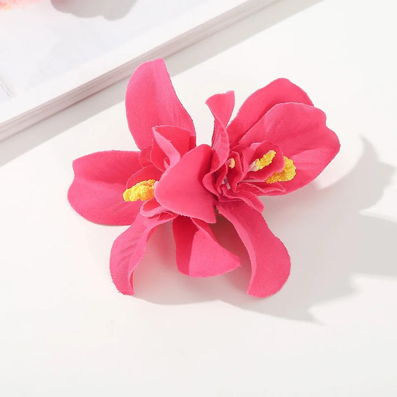 AWAYTR Böhmen Canna Blumen Kleine Haarspangen Hawaii Brautblumen Haarspangen Haarnadeln Haarspange für Hochzeit Haarschmuck