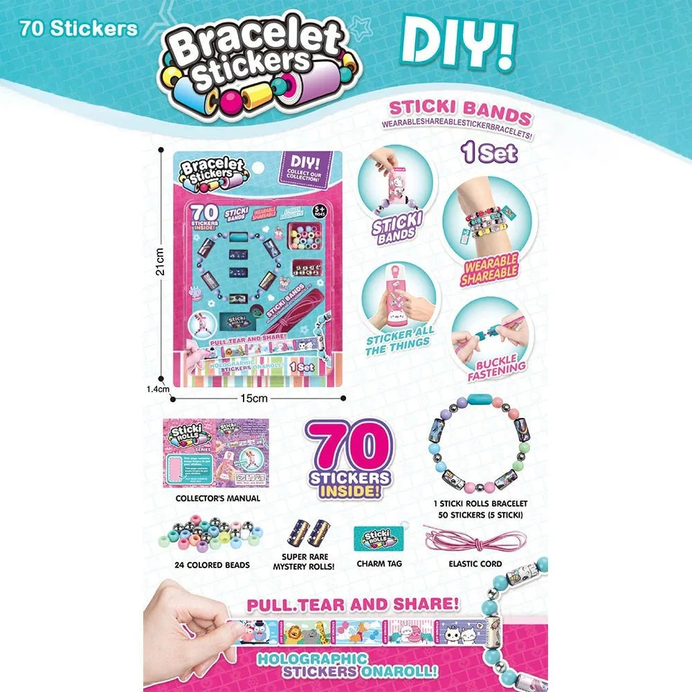 Neue DIY Aufkleber Perlen Set Teilensierbare Aufkleber Spielzeug Armband Tragbare Armband Perlen Schmuck Spielzeug Geschenke für Jungen Mädchen