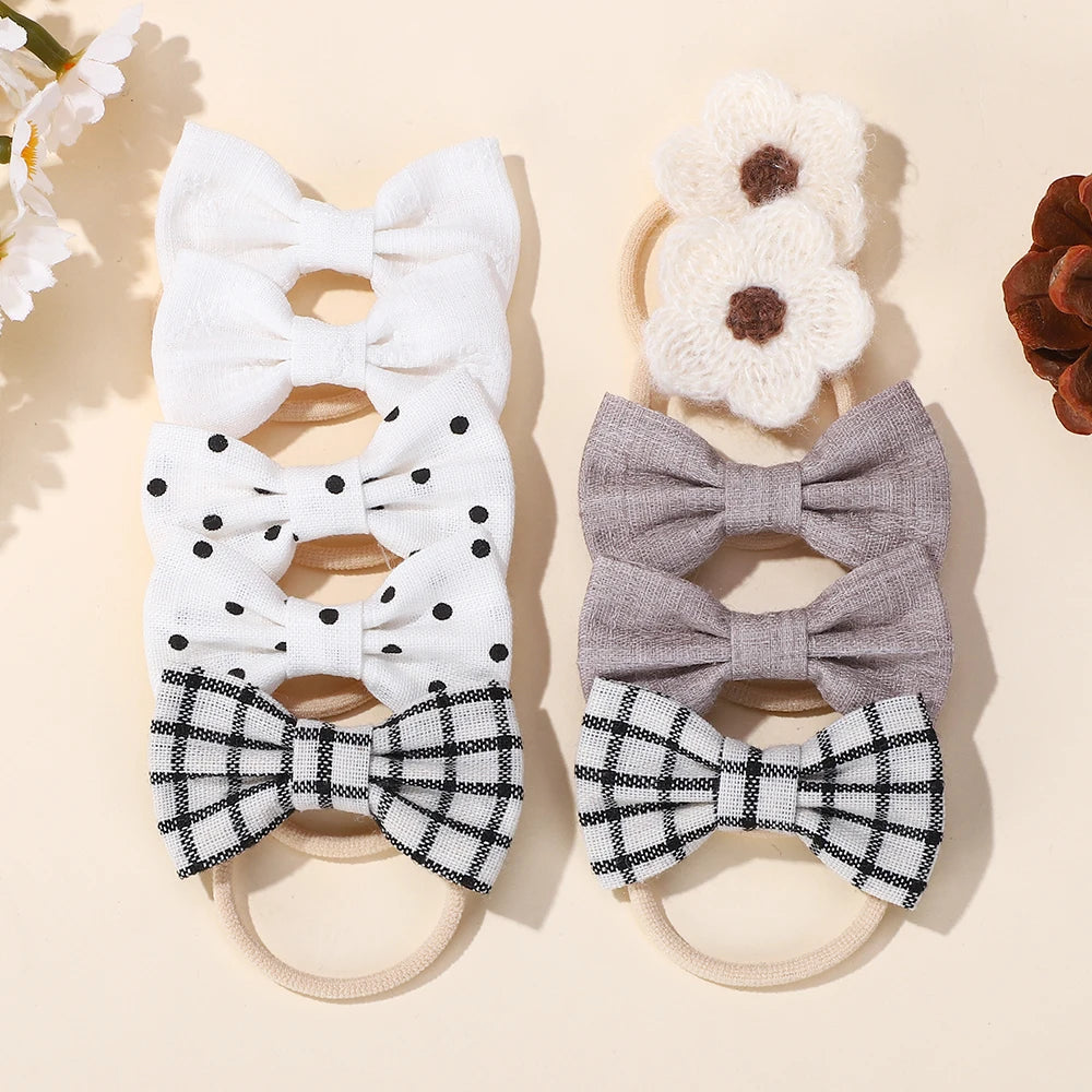 10 teile/satz süße Bögen Baby Haars pangen Spitze Blume Kinder Mädchen Haarnadeln Haars pangen Clip Geschenke elastische Mädchen Haar Zubehör