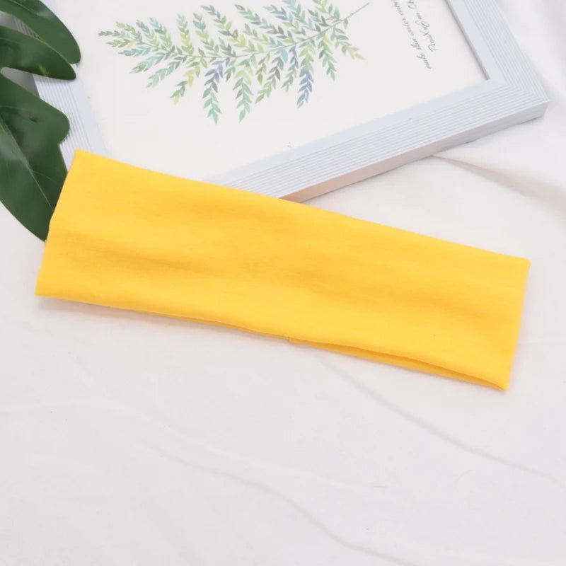 Elastisches Baumwoll-Haarband, modische Stirnbänder für Damen und Herren, solide Laufen, Fitness, Yoga, Haarbänder, Stretch, Make-up, Haar-Accessoires