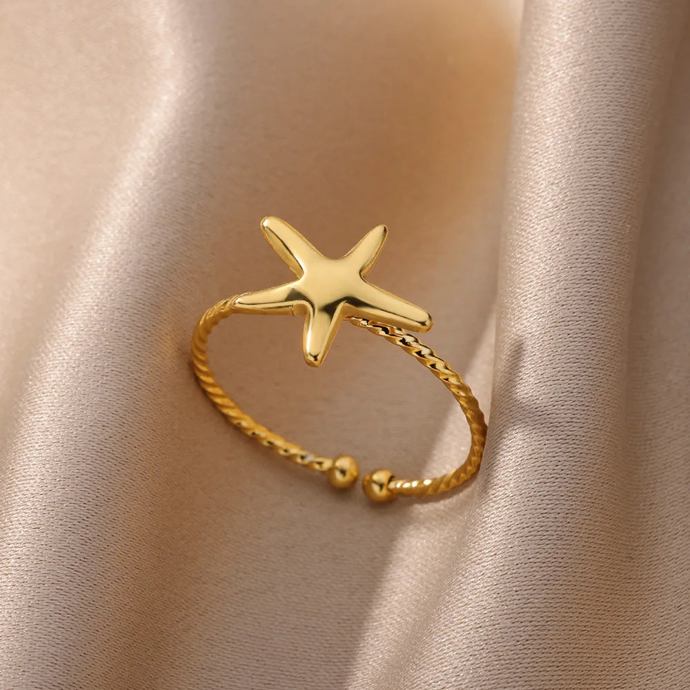 Edelstahl Ringe für Frauen Wasserdicht Offene Gold Farbe Ring Hochzeit Paar Band Schmuck Geschenke Kostenloser Versand Artikel anillos