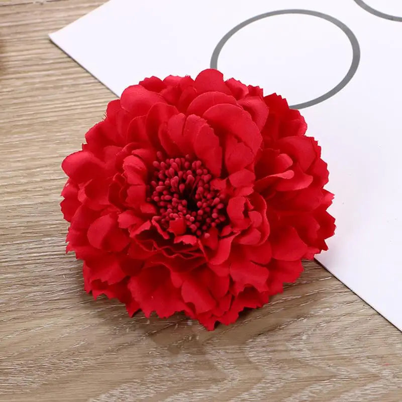 Flamenco Blumen Für Haar DIY Kopfschmuck Für Braut Beflockung Tuch Rote Rose Blume Haarnadel Haar Clip Party Haar Zubehör