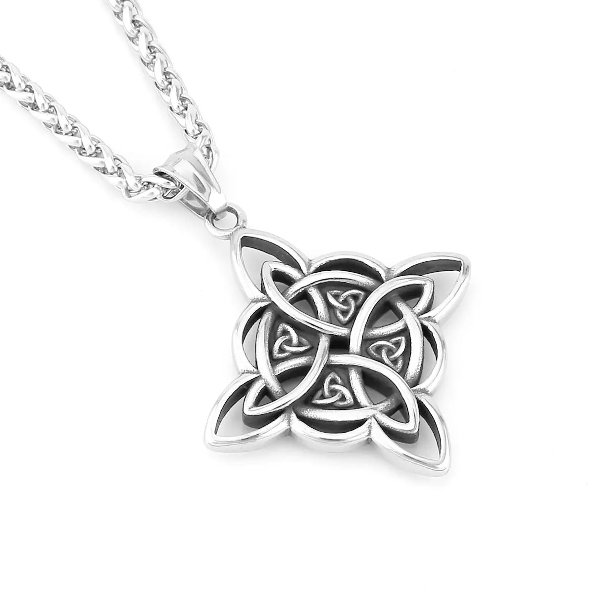 Vintage irische keltische Knoten Halskette Wikinger Schmuck Amulett Anhänger Mode Edelstahl Schmuck Geschenke Großhandel für Männer Frauen