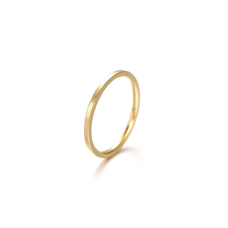 2mm super feine Edelstahl ringe Mode flach in kugelförmigen Titan ring Schmuck zubehör