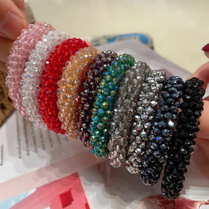 Boho Elastische Armbänder & Armreifen Für Frauen Vintage Stretch Böhmischen Femme Kristall Glas Perlen Armbänder Partei Schmuck Geschenk