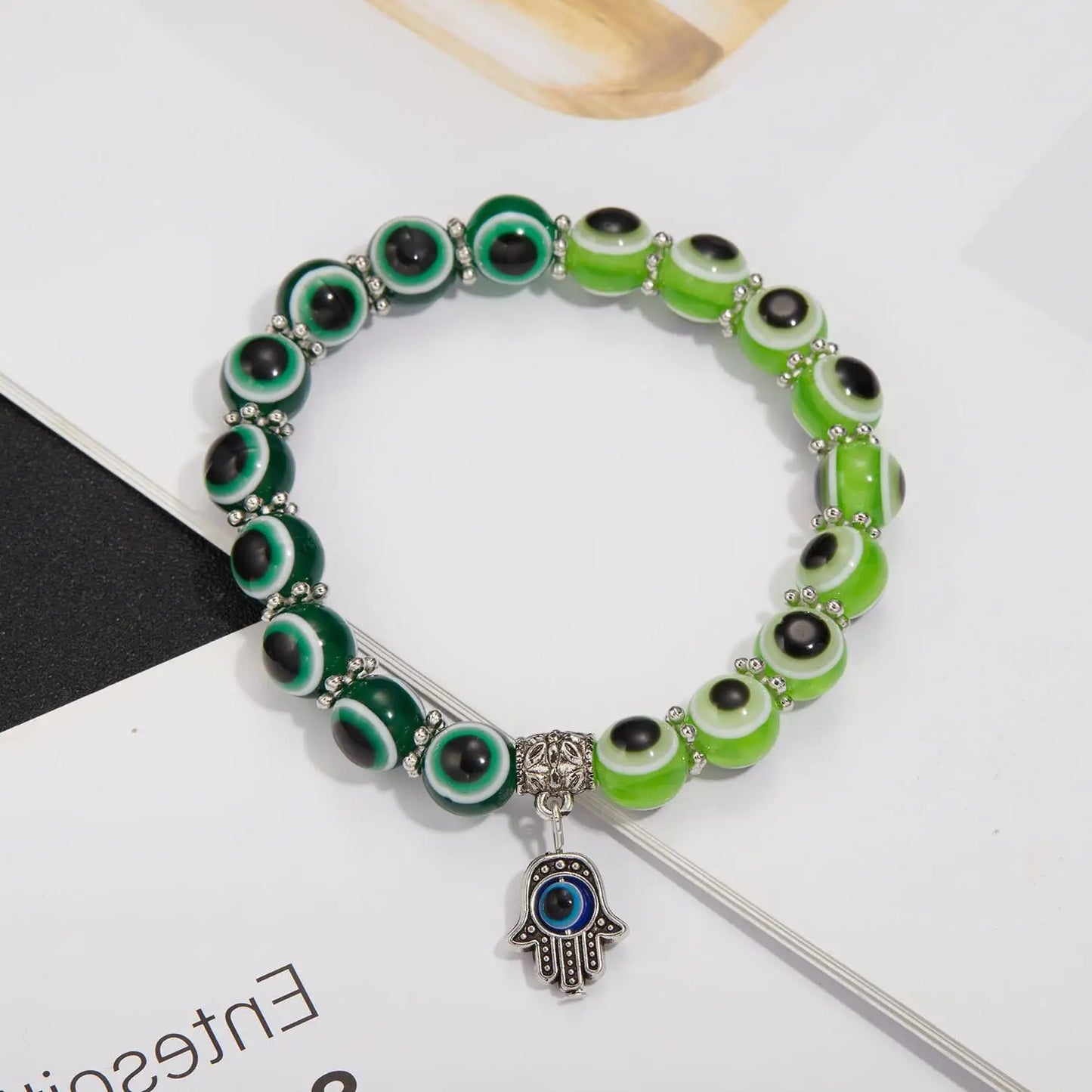 Türkische Lucky Evil Eye Armbänder für Damen und Herren, handgefertigtes Blue Eye Palm Armband, bringen Sie Glück, friedlicher Charm-Armband-Schmuck