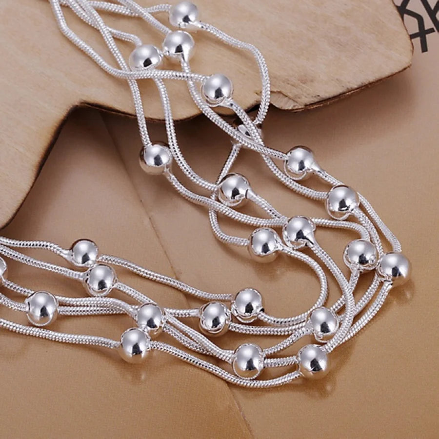 Heißer verkauf mode feines produkt 925 Sterling Silber Schmuck kette perlen Armbänder Für nette dame frauen geschenke H234
