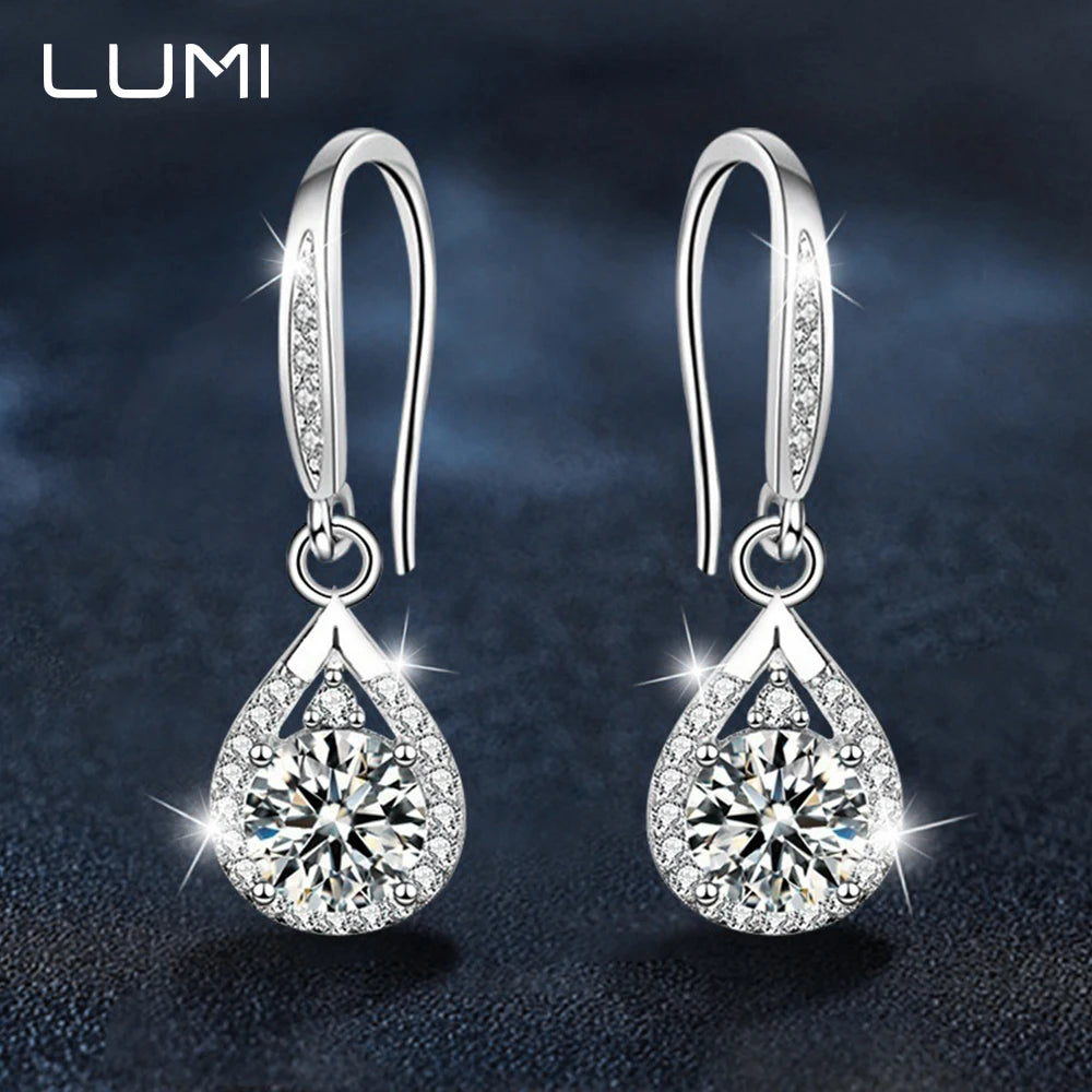 Echte 0,5 CT Moissanit-Bowknot-Ohrstecker für Damen – hypoallergen, 925er Sterlingsilber, Hochzeit, Party, Luxus-Band-Schmuck