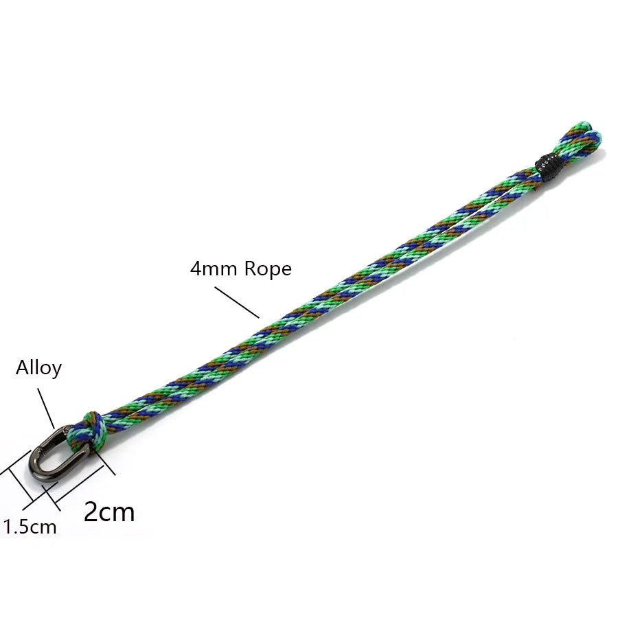 Ethnische handgemachte Seil Armband Männer abnehmbare Bergsteigen Schnalle 4mm Doppelschicht Strand Surfen nautische Wrap Seil Armband