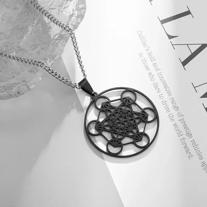 Metatron Würfel Armband Damen Edelstahl Erzengel Tag Armband Herrenmode Heilige Geometrie Amulett Schmuck Geschenk