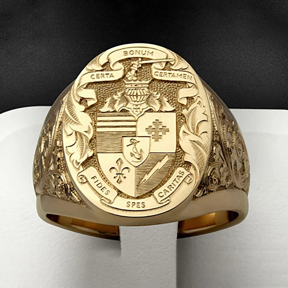 Mysteriöse Pixiu Brunnen Schnitz ring Geschäft trend ige geometrische Design Männer einfachen Stil verschiedene Größen zur Verfügung