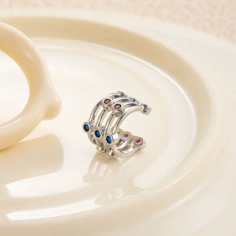 1 Stück Silber Imitation Perle Zirkon Ohr manschette Clips keine Piercing Ohr manschetten Ohrringe für Frauen ohne Piercing Ohrclip Schmuck