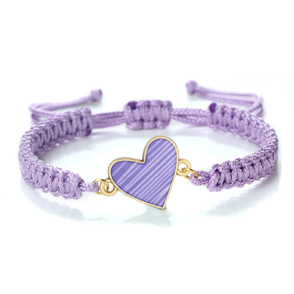 Neue Frauen Seil Armbänder Hand Gewebt Lila Faden Armband Niedlichen Tier Anhänger Armband Vintage Daisy Blume Armreif Mädchen Schmuck