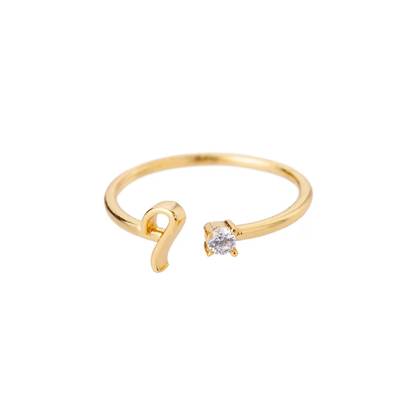 A-Z-Anfangsringe für Frauen, offen, verstellbar, Edelstahl, Ehering, 2025, Trend, Goldfarbe, Paar-Schmuck, Accessoires, Geschenk