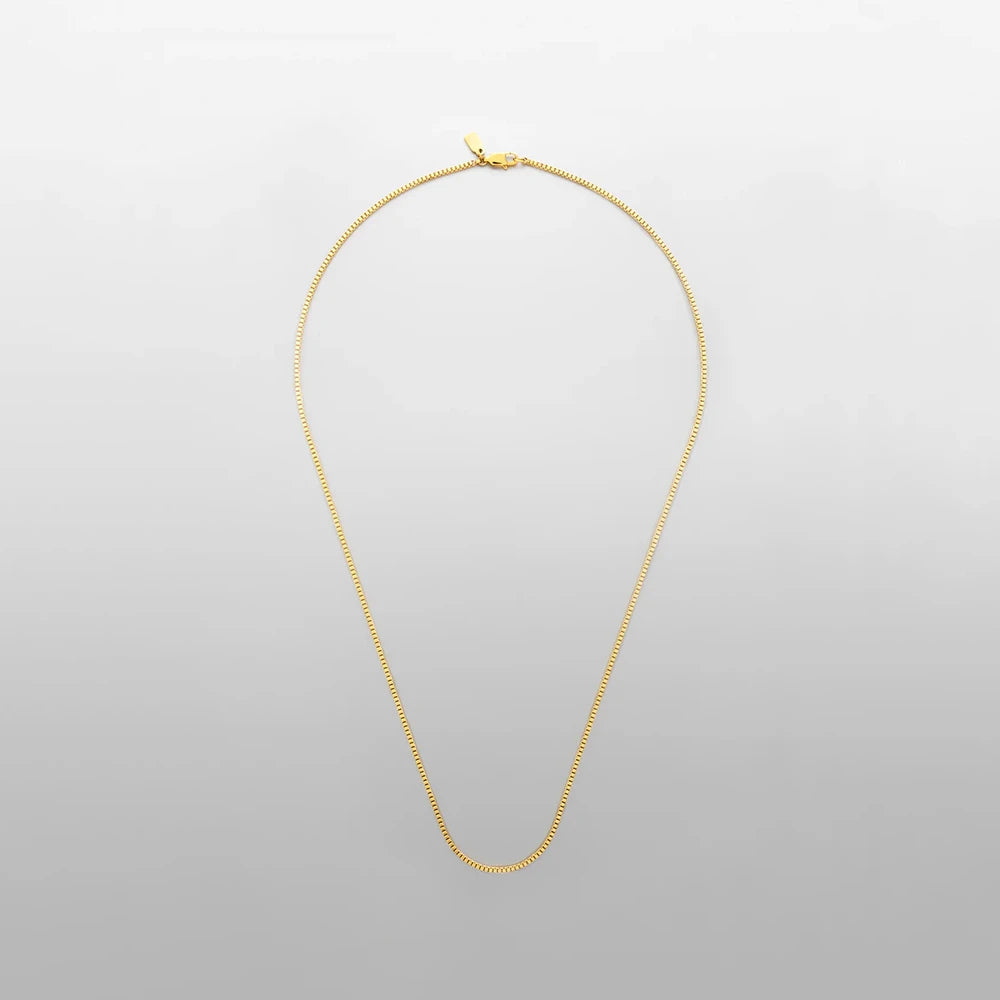 ELANDIS Edelstahl Wasserdicht Platin Charme 1,5 MM Box Kette Halskette in Weiß Goldene männer Feine Geschenk Schmuck dropshipping