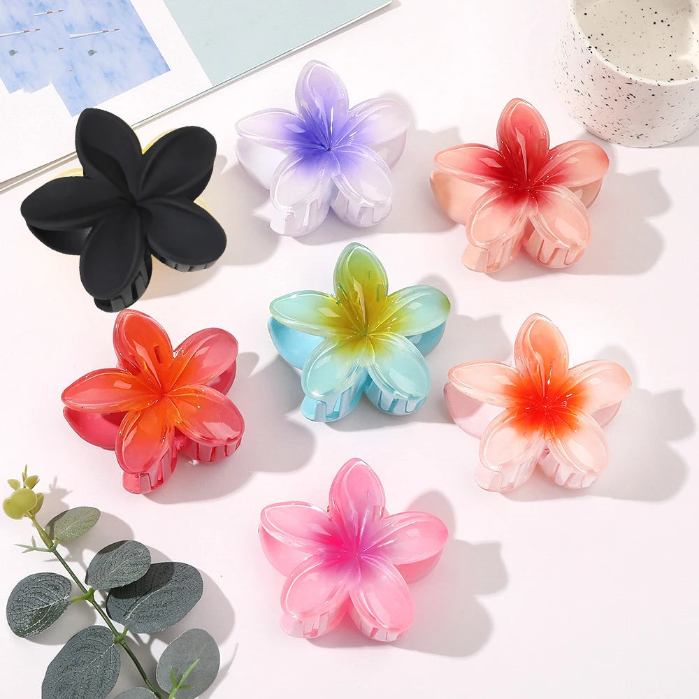 Mode Frauen Blume Haars pangen Urlaub Böhmen Ei Blume Haar Krallen Haars pangen matte Mädchen große Haarnadeln Haarschmuck
