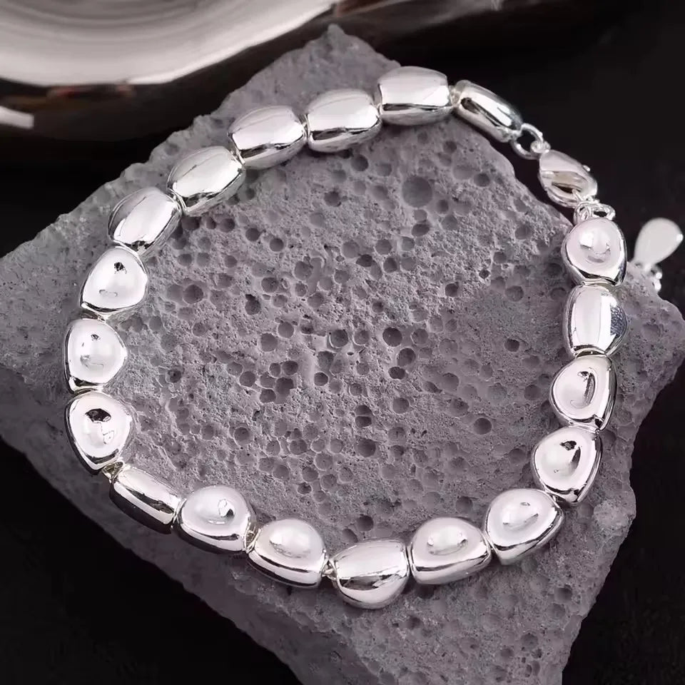 VENTFILLE 925 Sterling Silber Linie Extrem feines Armband für Frauen Liebe Haert Bead Koreanische Ins Süße Schmuck Geschenk Dropshipping