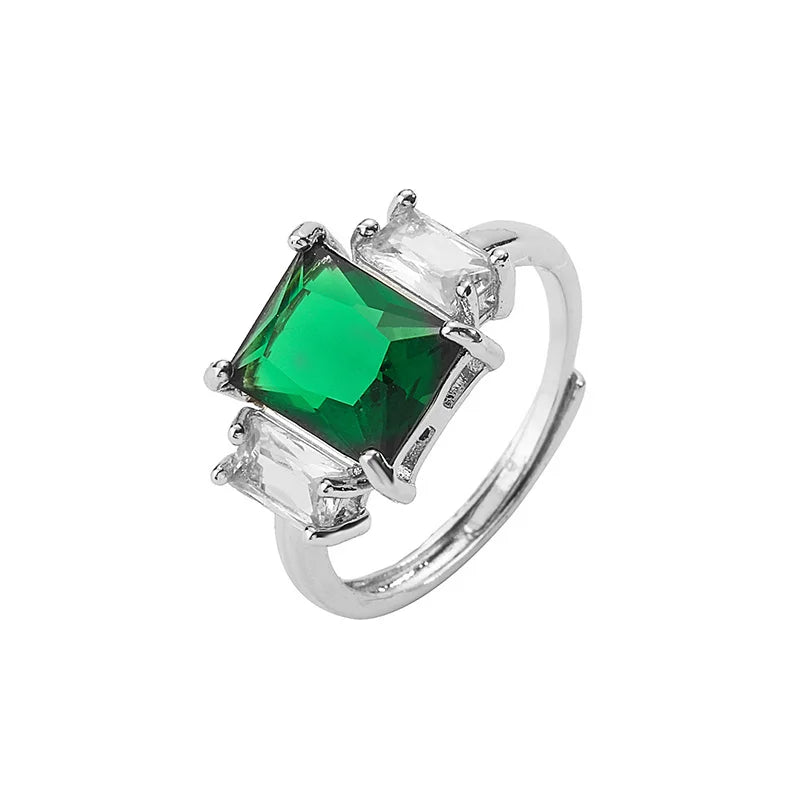 Hecheng, Schmuck Set Frauen Halskette Ohrringe Armband Ring Stud Hoop Tennis Halsreif grünen Stein Herz Hochzeits feier Luxus