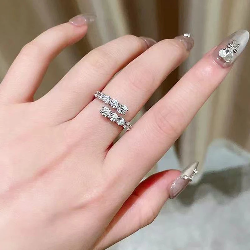 TEN CARATS Gra-zertifizierter Moissanit-Ring für Damen, 925er Sterlingsilber vergoldet mit Verlobungsschmuck in Weißgold als Geschenk