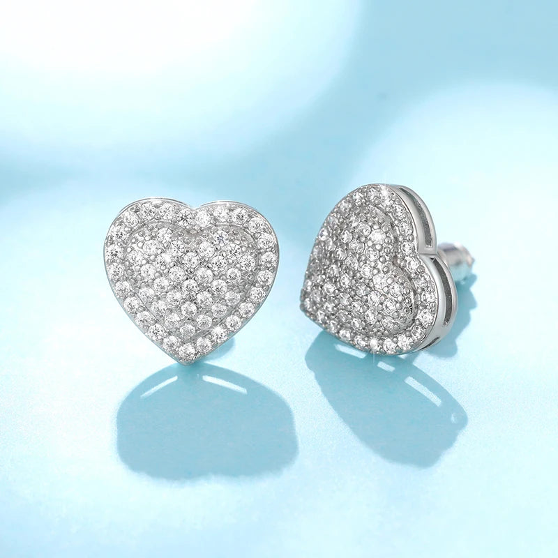 Huitan einfache geometrische geformte Zirkonia Ohrringe für Frauen Verlobung Hochzeit Trend Ohr Accessoires Ewigkeit Schmuck Geschenk