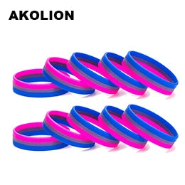 Gay Pride Pansexual Silikonkautschuk-Armbänder Sport-Armband Armreif SLP-0005