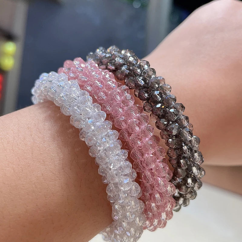 Boho Elastische Armbänder & Armreifen Für Frauen Vintage Stretch Böhmischen Femme Kristall Glas Perlen Armbänder Partei Schmuck Geschenk
