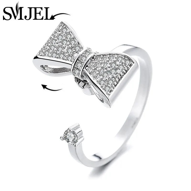 Neue Sonnenblume Angst Ring Fidget Spinner Ringe für Frauen Nette Schmetterling Kolibri Charms Finger Ring Anti Stress Drehen Geschenke