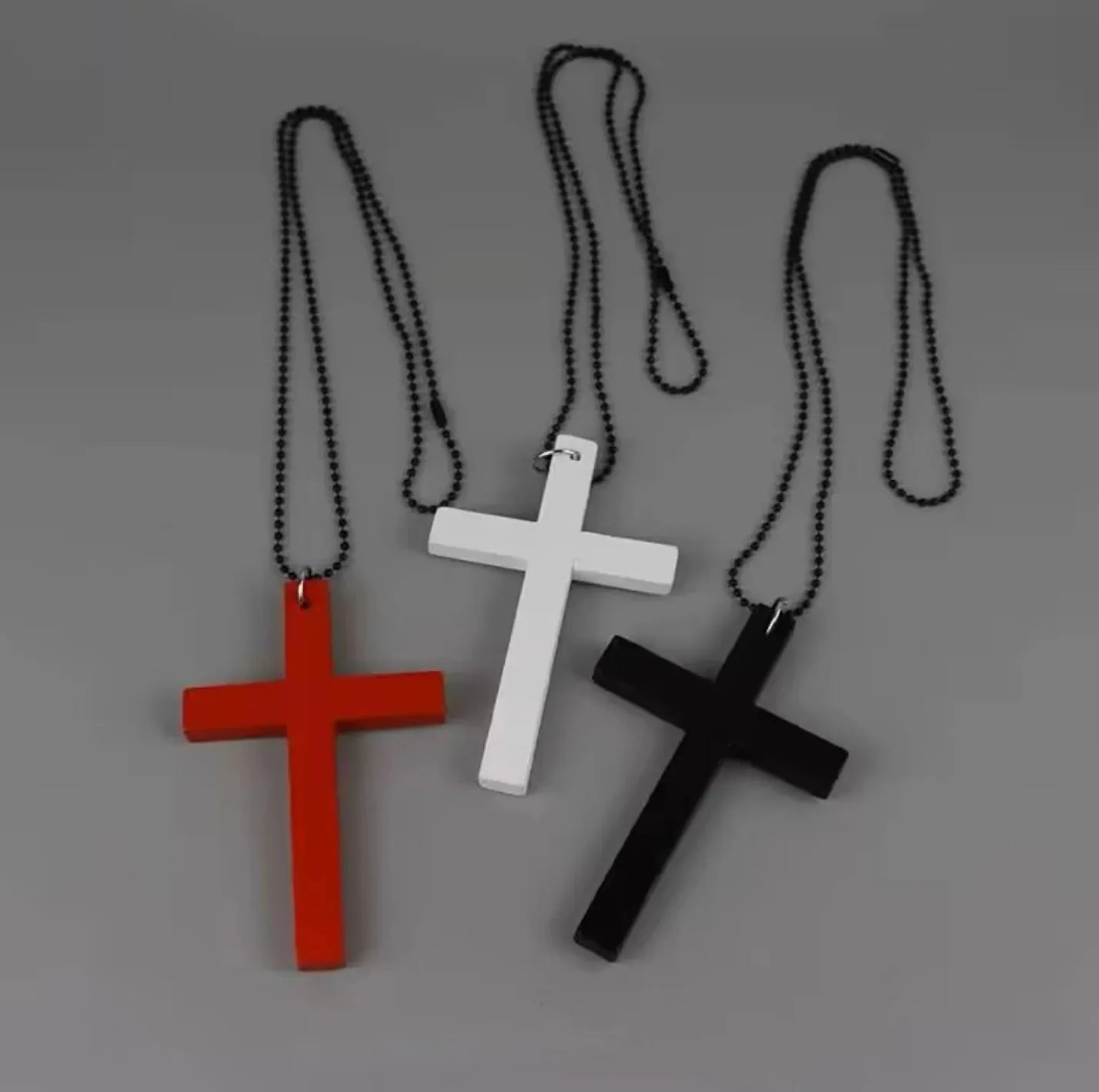 Persönlichkeit Punk Trendy Coole Gothic Holz Kreuz Anhänger Halskette für Frauen Männer Vintage Hip Hop Y2k Halskette Partei Schmuck Geschenk