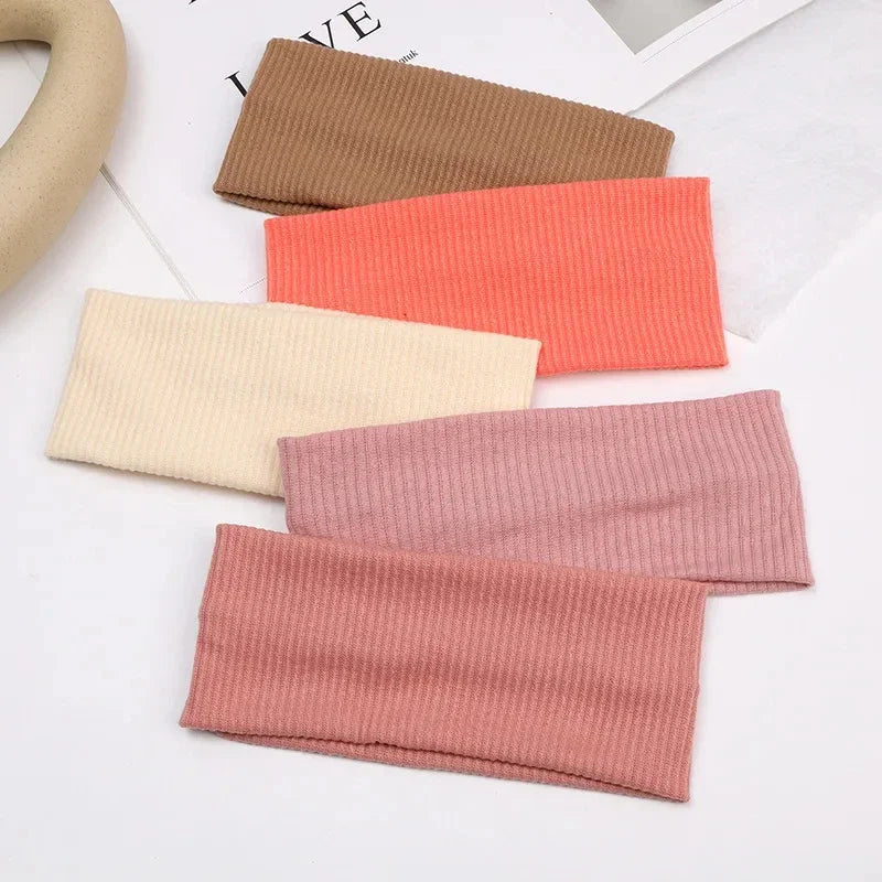 Sport Radfahren Gesicht Waschen Haarbänder Weiche Koreanische Baumwolle Gestrickte Stirnband Für Frauen Mädchen Bandanas Mode Haar Zubehör